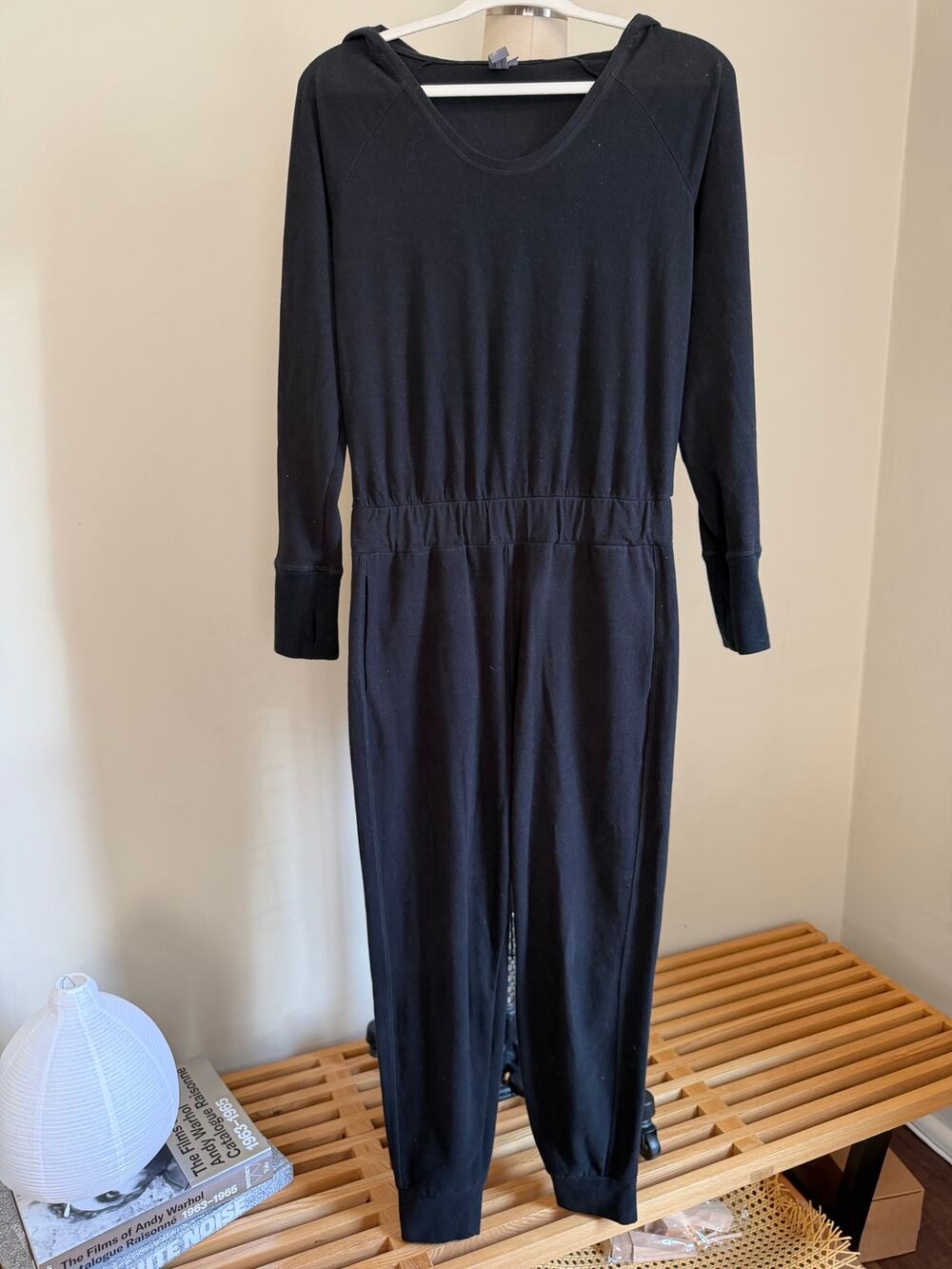 Sweaty Betty Black Hooded Jumpsuit Size S